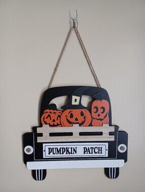 Pumpkin Patch Halloween Hanging Wall Sign Holiday Decorations Cute Spooky